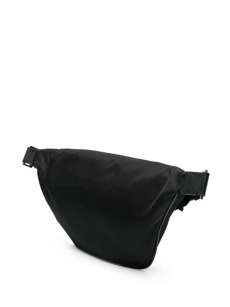Re-Nylon enamel-logo belt bag