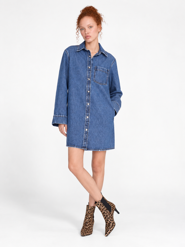 MARY DRESS LONG SLEEVE - FRESHWATER BLUE