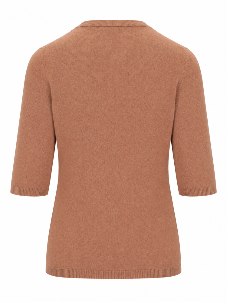 LA ROSE maglia 3/4 cashmere rosso