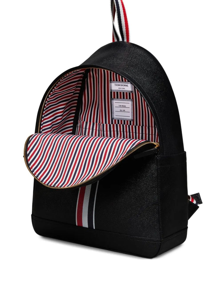 MULTI POCKET BACKPACK W/ RWB STRIPE IN PEBBLE GRAIN LEATHER