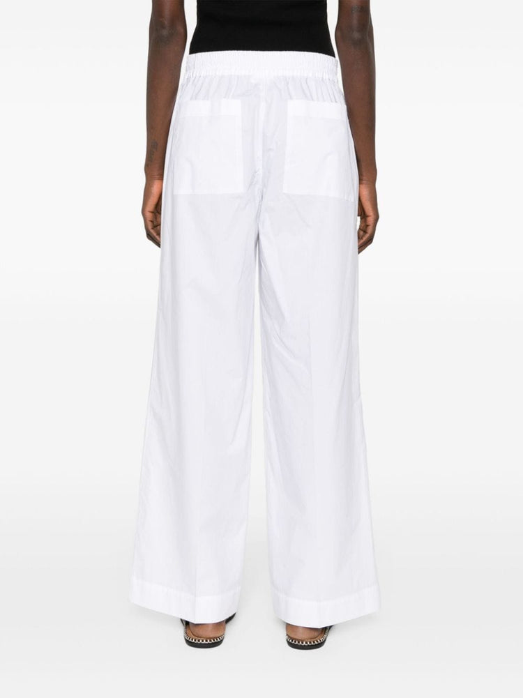 wide-leg cotton trousers