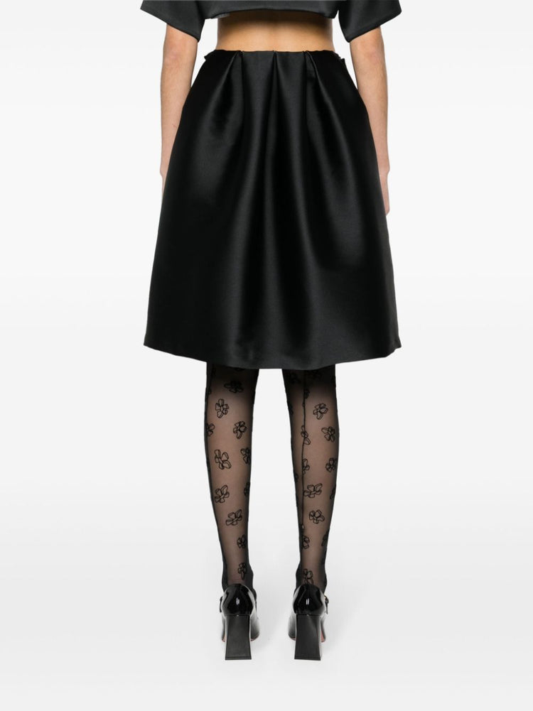 layered detail midi skirt