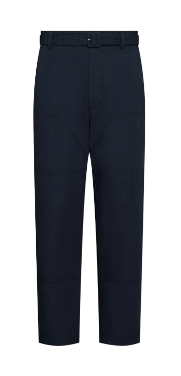 CARPENTER PANTS W/ DETACHABLE BELT IN WRINKLE FREE COTTON SUITING