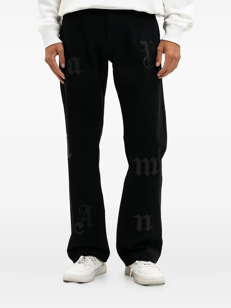 LOGO PATCH STRAIGHT 5 PKTS BLACK - BLACK