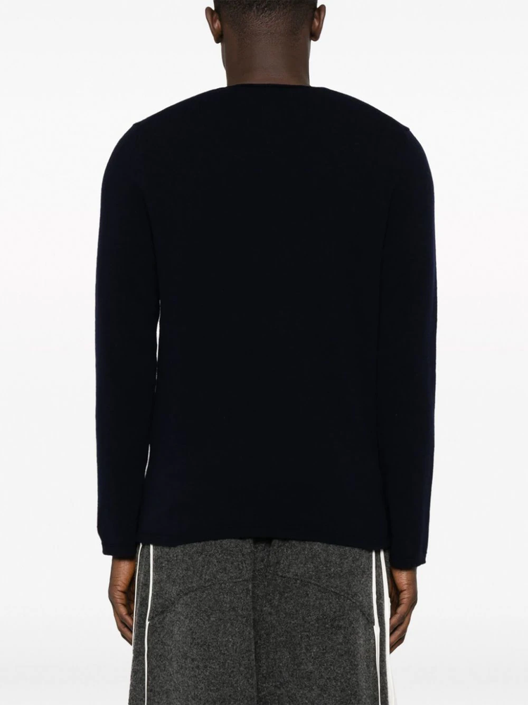 logo-patch wool jumper