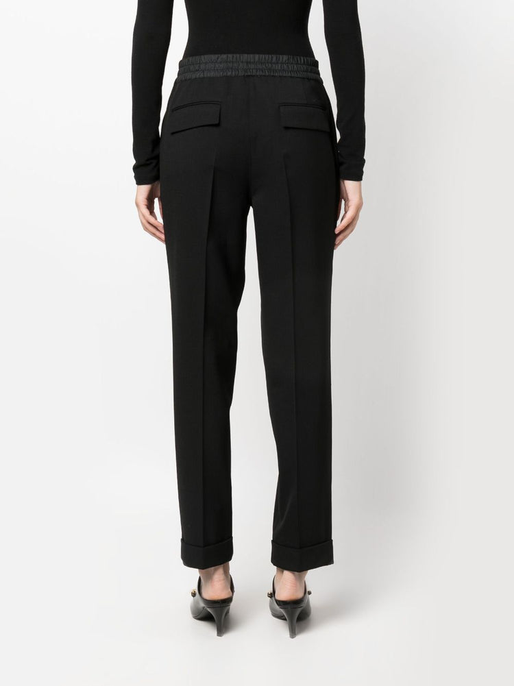 PAROSH drawstring straight-leg trousers