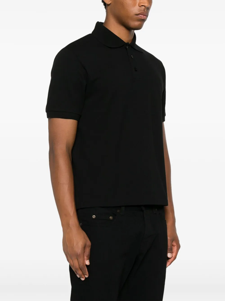 Cassandre-embroidered piqué polo shirt