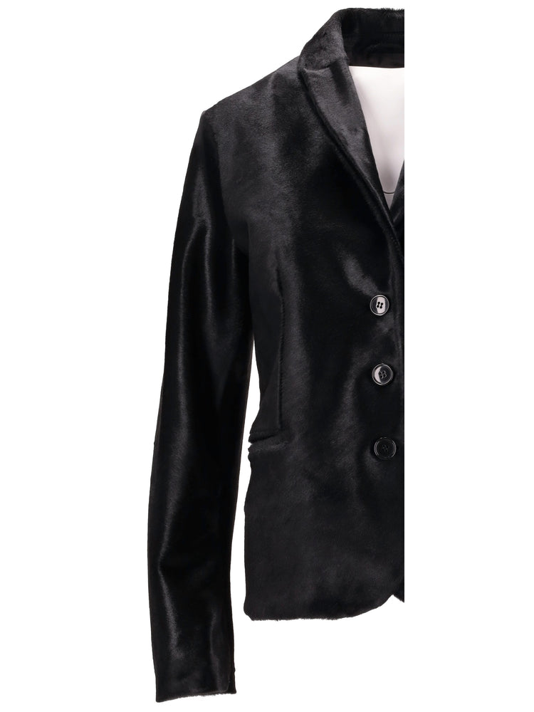 GIACCA sciancrata IN PELLE DI VITELLO STAMPA CAVALLINO