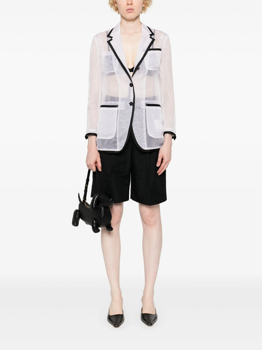 semi-sheer organza blazer