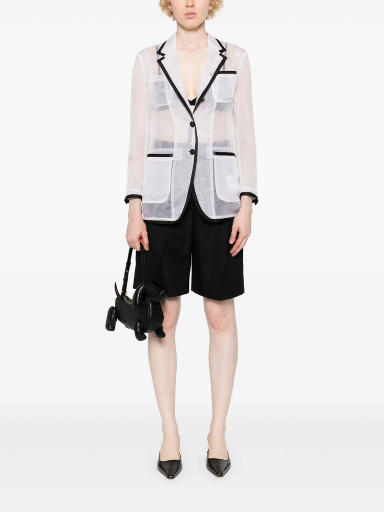 semi-sheer organza blazer