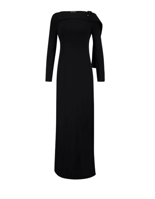 LONG DRESS BUCKLE CREPE JERSEY