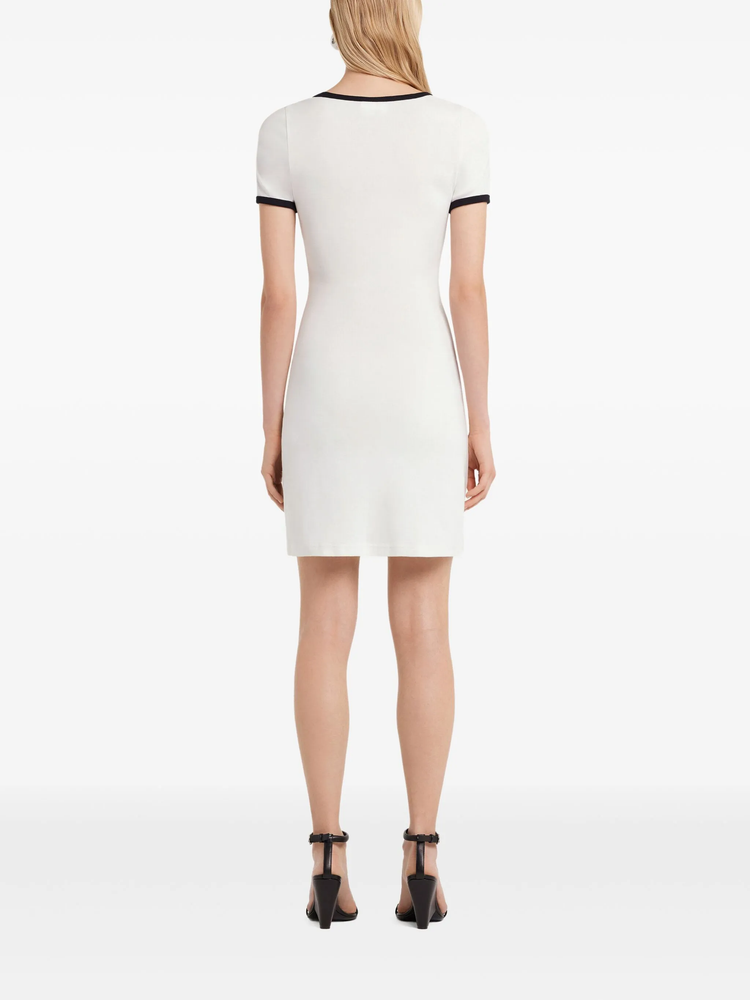 Holistic contrast mini dress