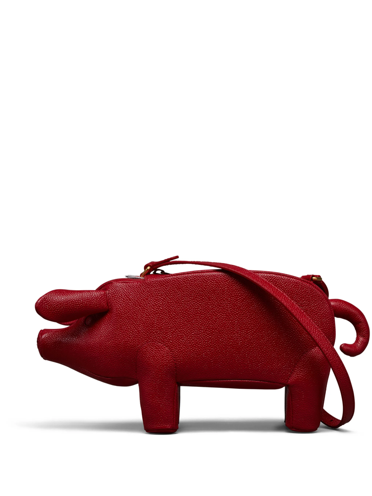 PIG BAGUETTE BAG IN PEBBLE GRAIN LEATHER