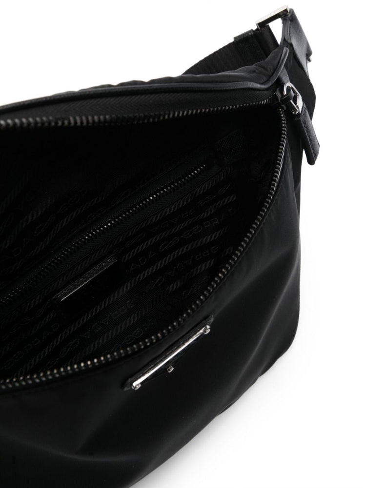 Re-Nylon enamel-logo belt bag