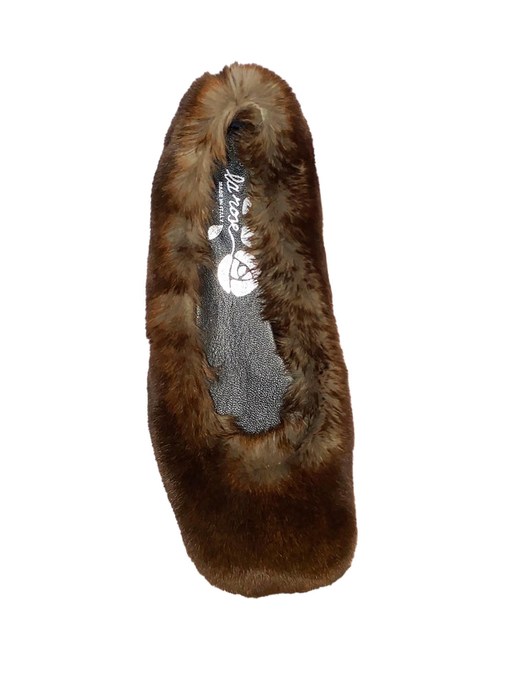 Furry ballerina shoes