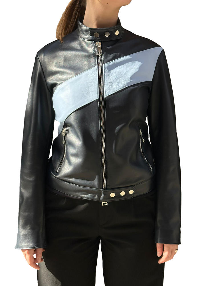 leather bomber bordeaux
