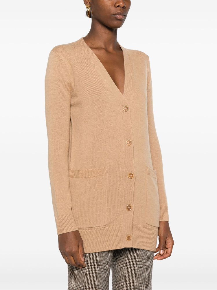 Virgin wool and cashmere cardigan with sequins