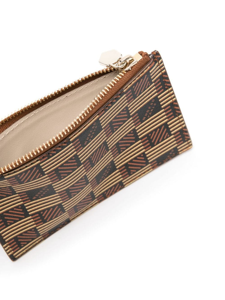 logo-stamp leather wallet