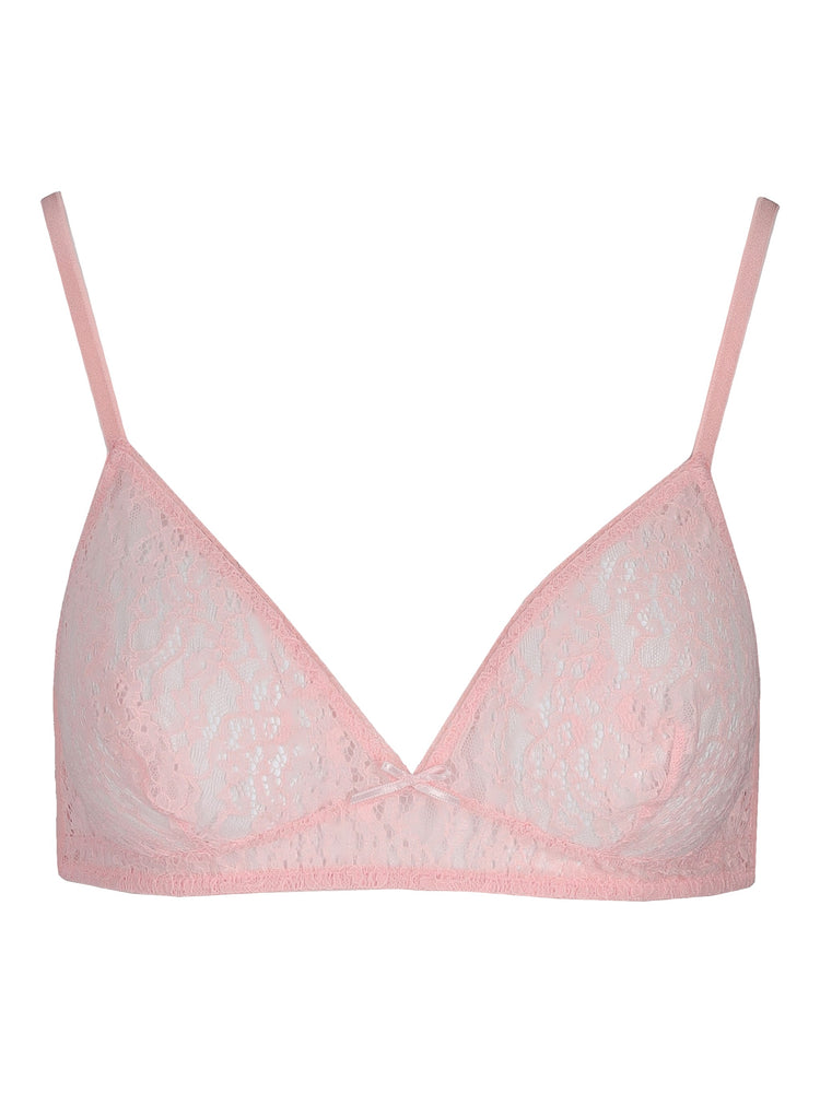 LAURA URBINATI lace bra baby pink