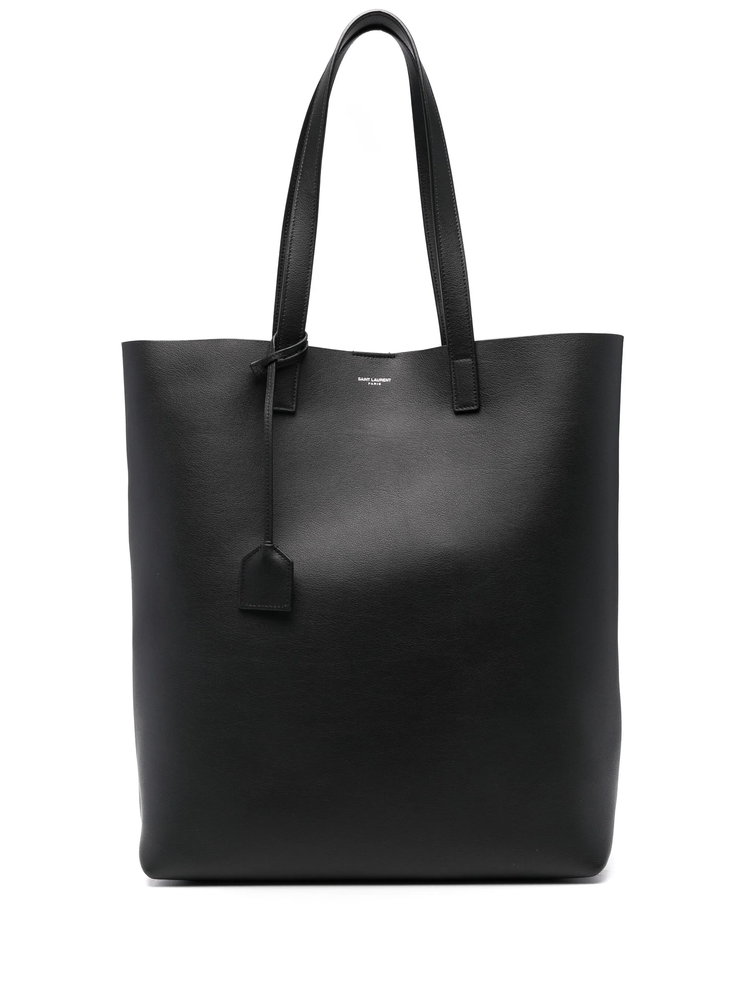 Bold leather tote bag
