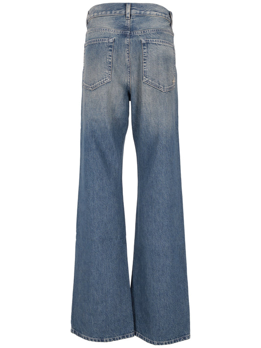 GENOVEVA 5-POCKETS RELAXED FLARED TROUSERS STONEWA