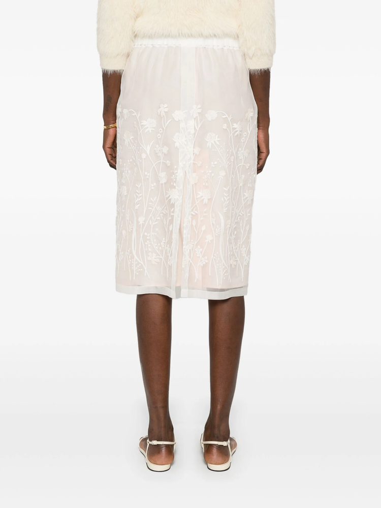 Sorgente embroided tulle skirt