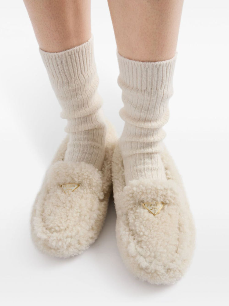 shearling driving shoes