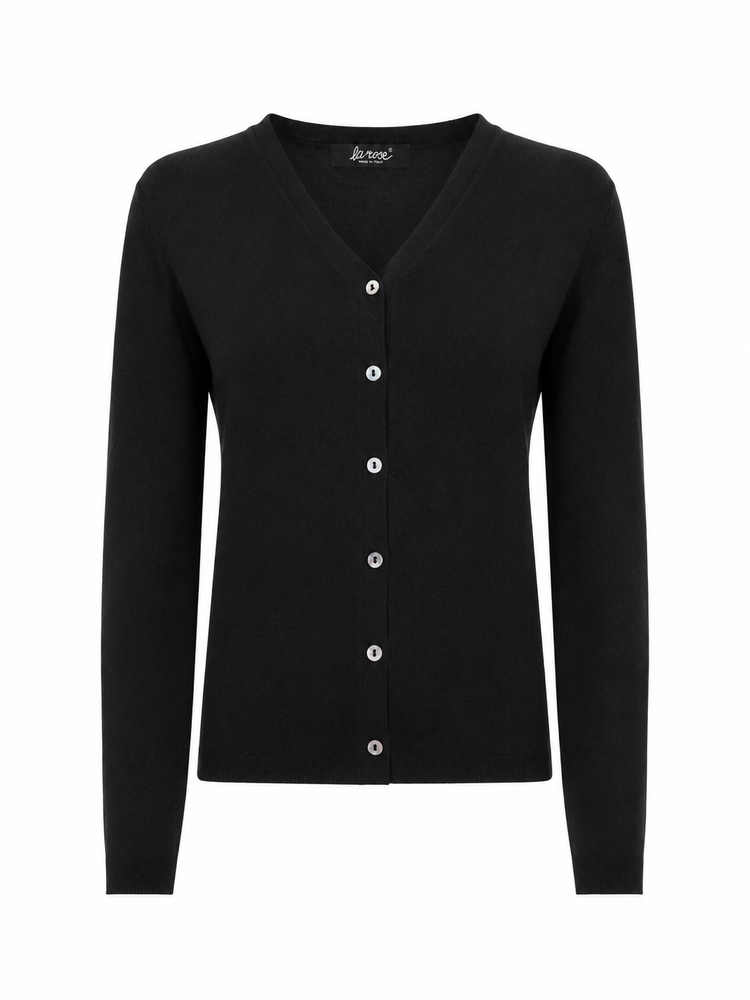 LA ROSE cardigan knit black