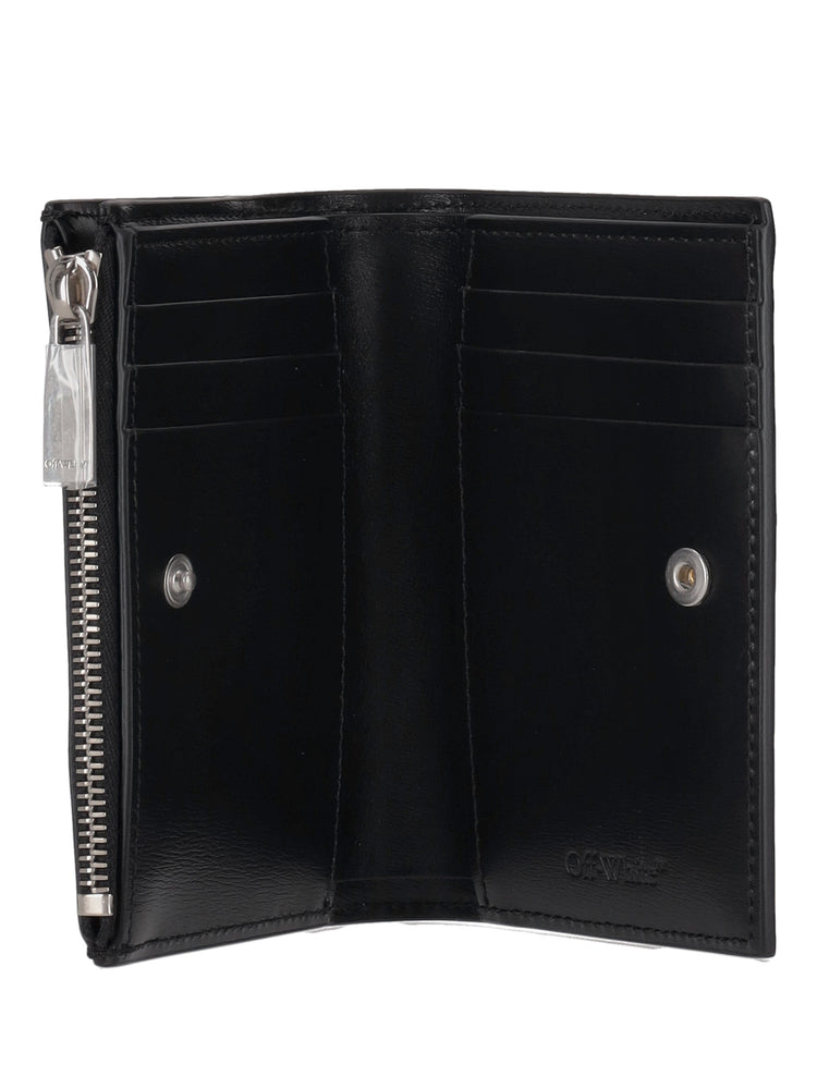 JITNEY ZIPPED BIFOLD QUOTE BLACK - WHITE
