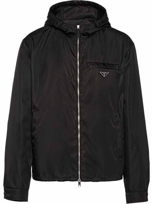Re-Nylon hooded blouson jacket