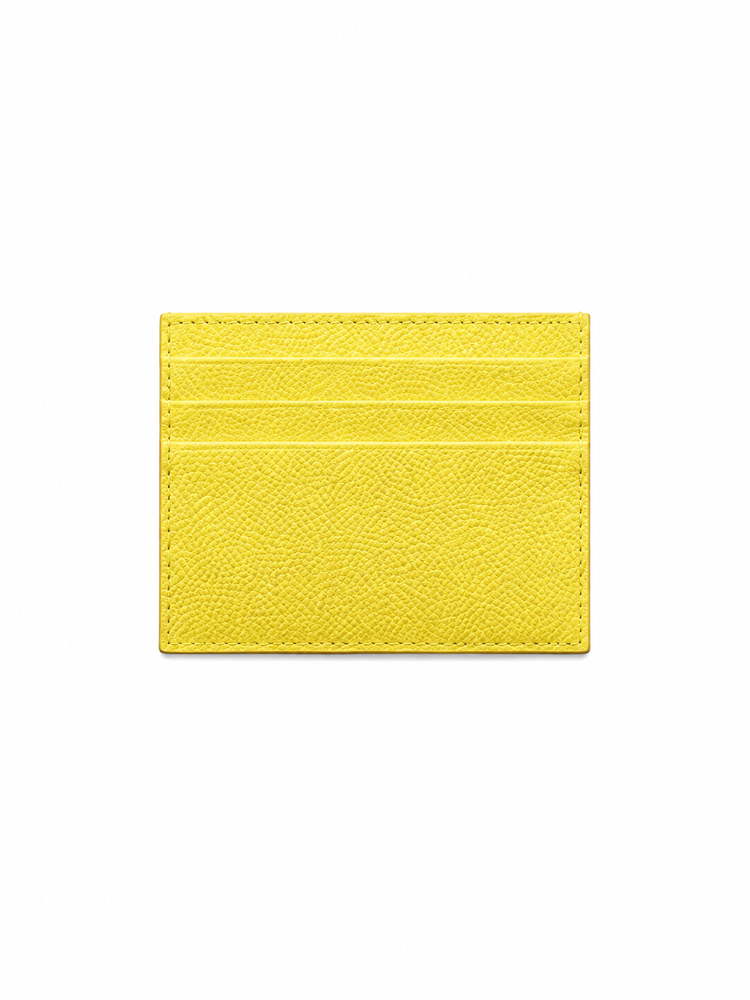 single pebbled-leather card holder