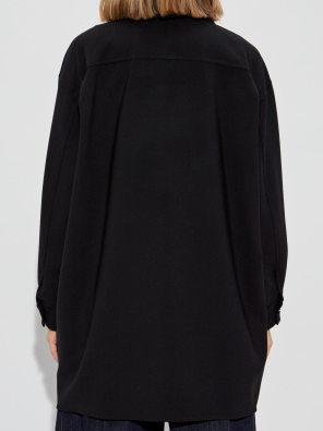 Orlaya oversize stretch-wool canvas jacket