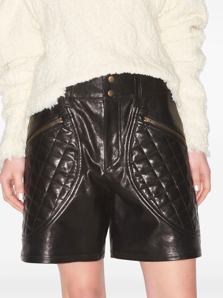 Candice leather shorts