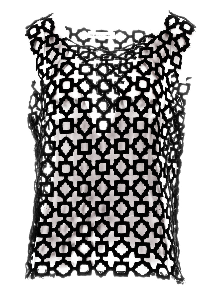 CARTA TANK - Geometric Lace Embroidery