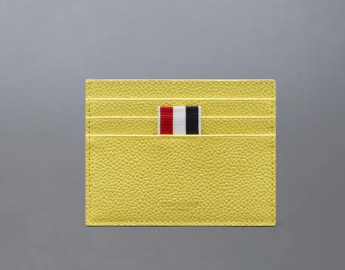 CARD HOLDER W/NOTE COMPARTMENT IN PEBBLE GRAIN LEATHER