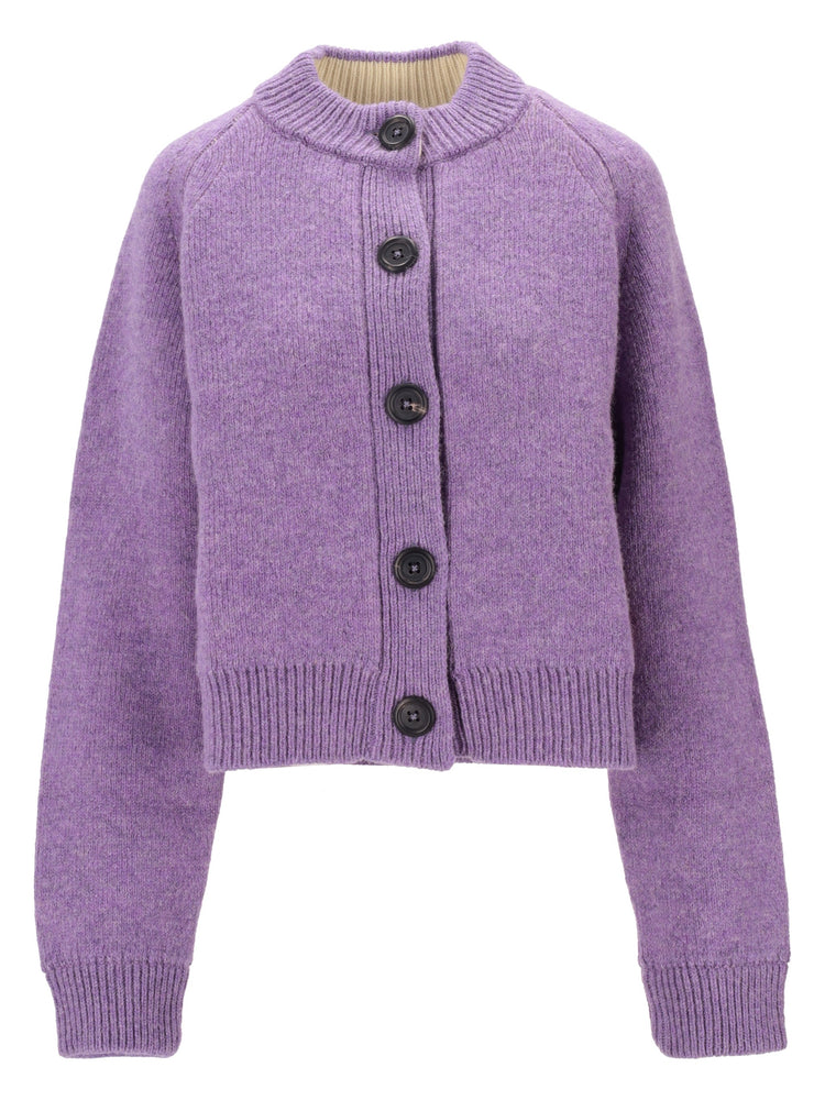 CREW NECK CARDIGAN