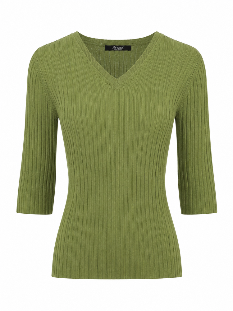 LA ROSE V neck cash/silk cream