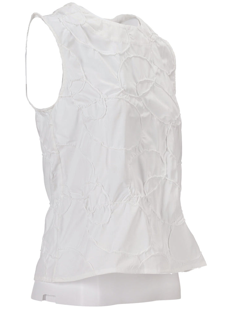 CARTA TANK - Elastic Ring Embroidered Poplin