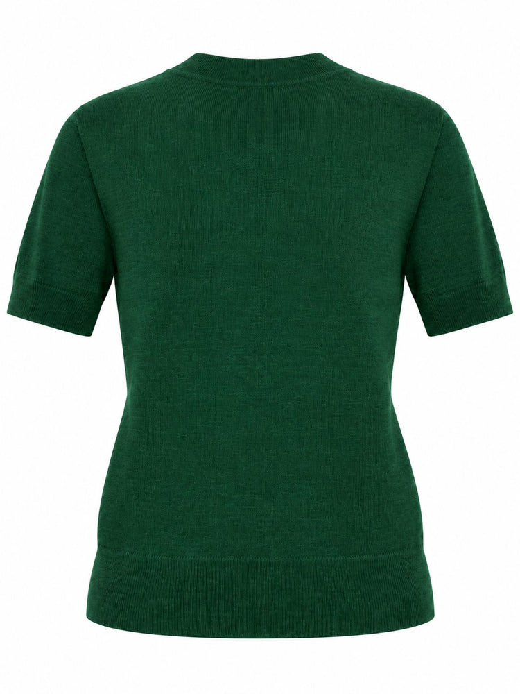 SHORT SLEEVES CARDIGAN WITH CONTRASTED AMI DE COEUR