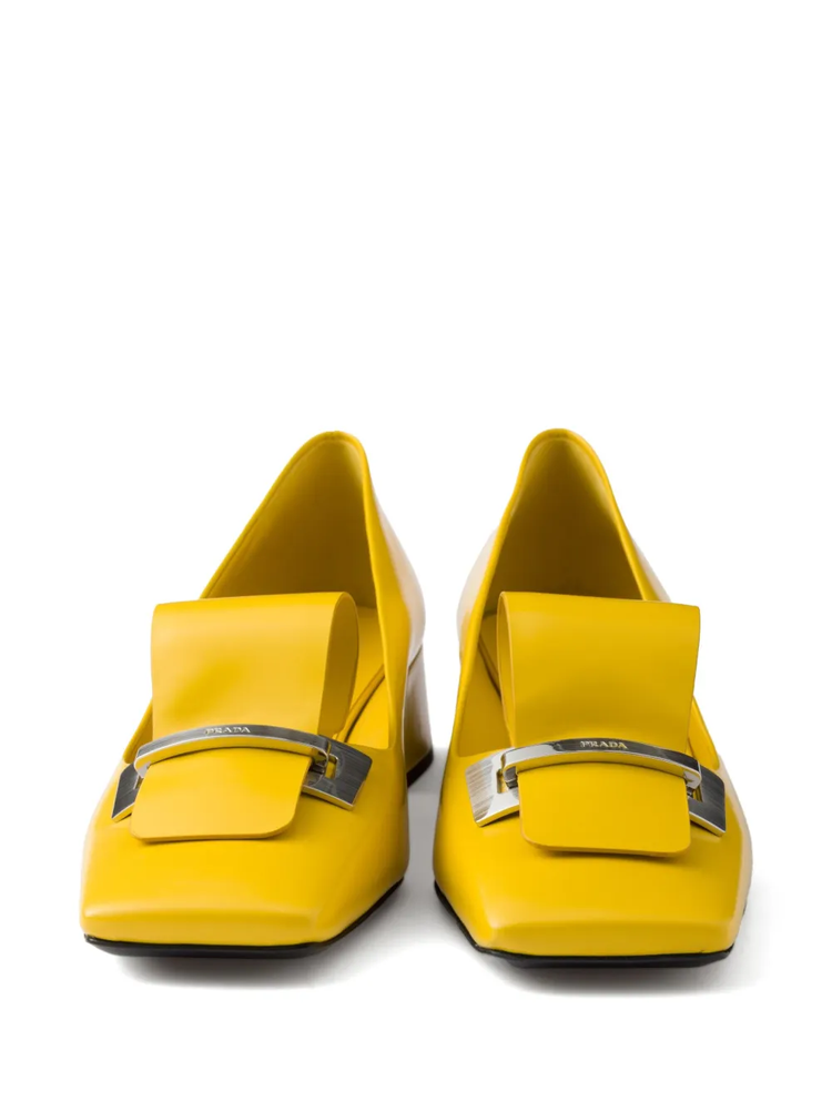 35mm brushed-leather pumps