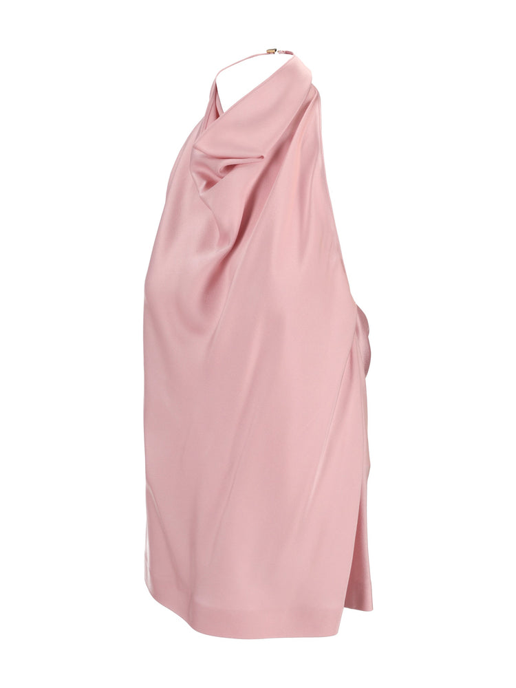SATIN HALTERNECK TOP