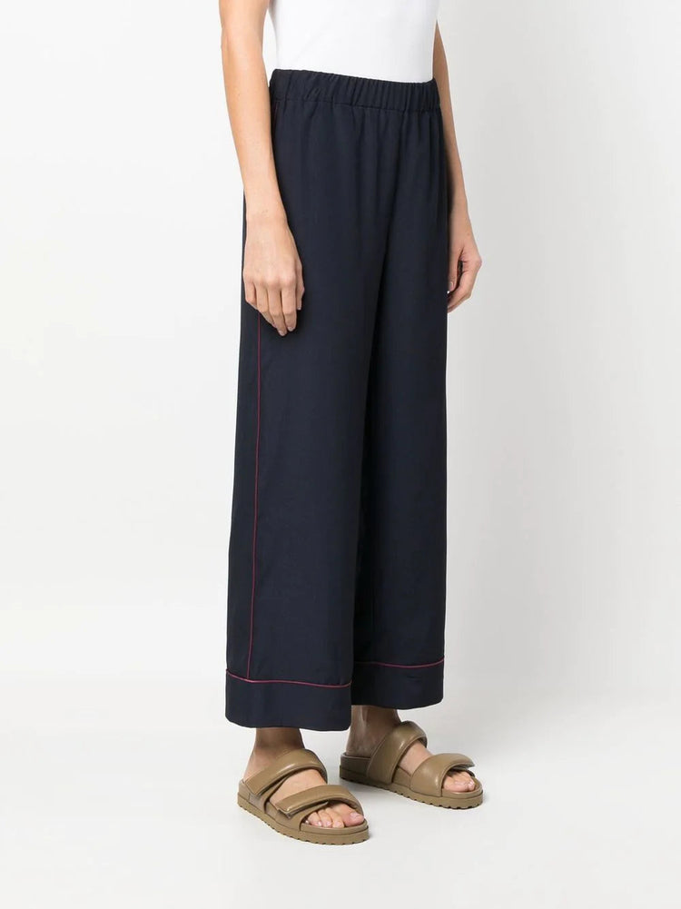 PAROSH straight-leg cropped trousers