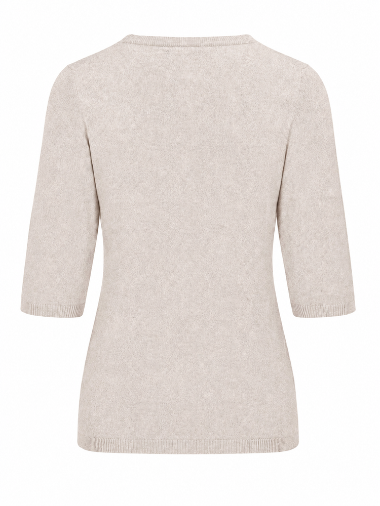 LA ROSE maglia 3/4 cashmere rosso