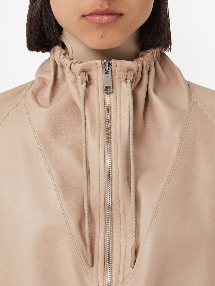 BURBERRY cropped leather jacket