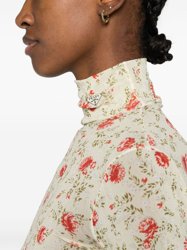 floral mesh bodysuit