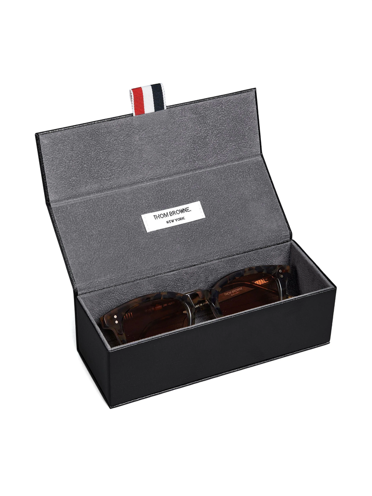 Tokyo tortoiseshell rectangular-frame sunglasses