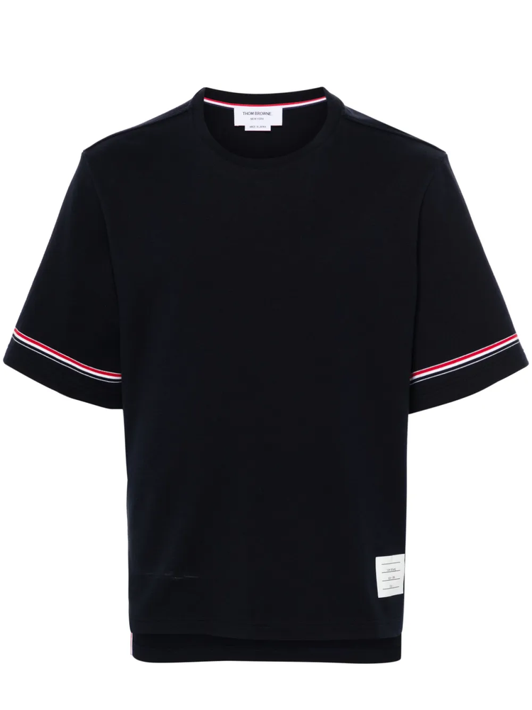 RWB-stripe cotton T-shirt
