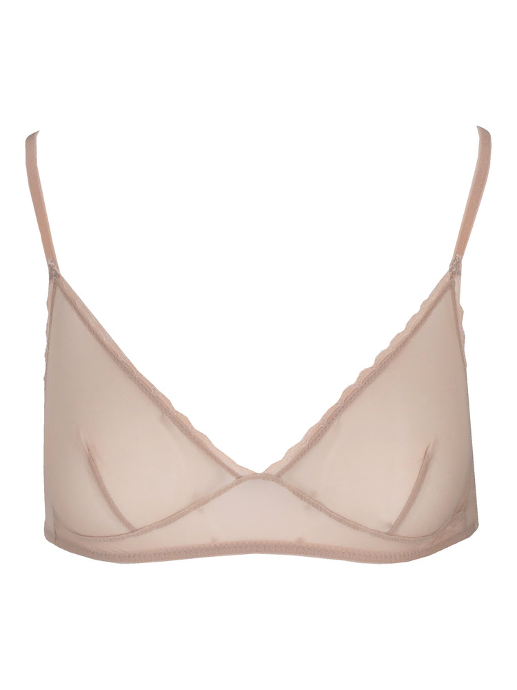 LAURA URBINATI tulle bra vinaccia
