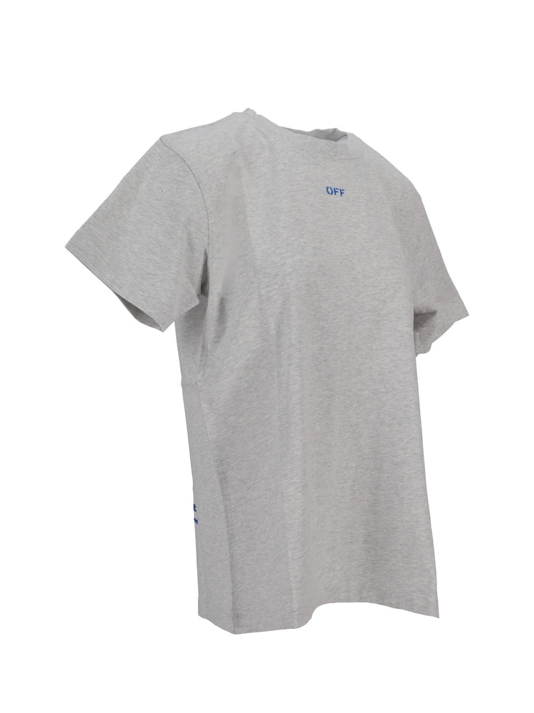 BRUSH ARROW SLIM S/S TEE GREY MELANGE -