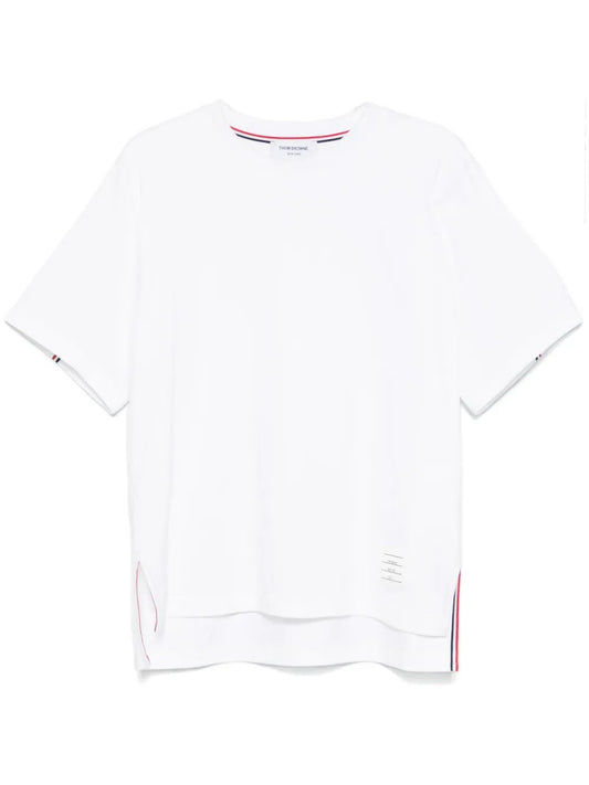 OVERSIZED SHORT SLEEVE TEE W/ RWB KNIT TRIM IN MEDIUM WEIGHT JERSEY